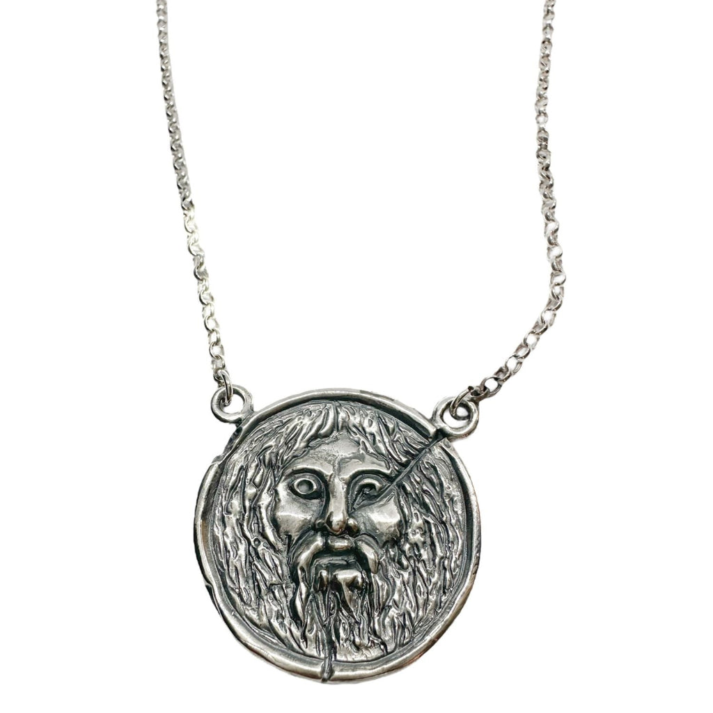 La Bocca della Verità Pendant Necklace – Handmade Sterling Silver 925 – Mouth of Truth