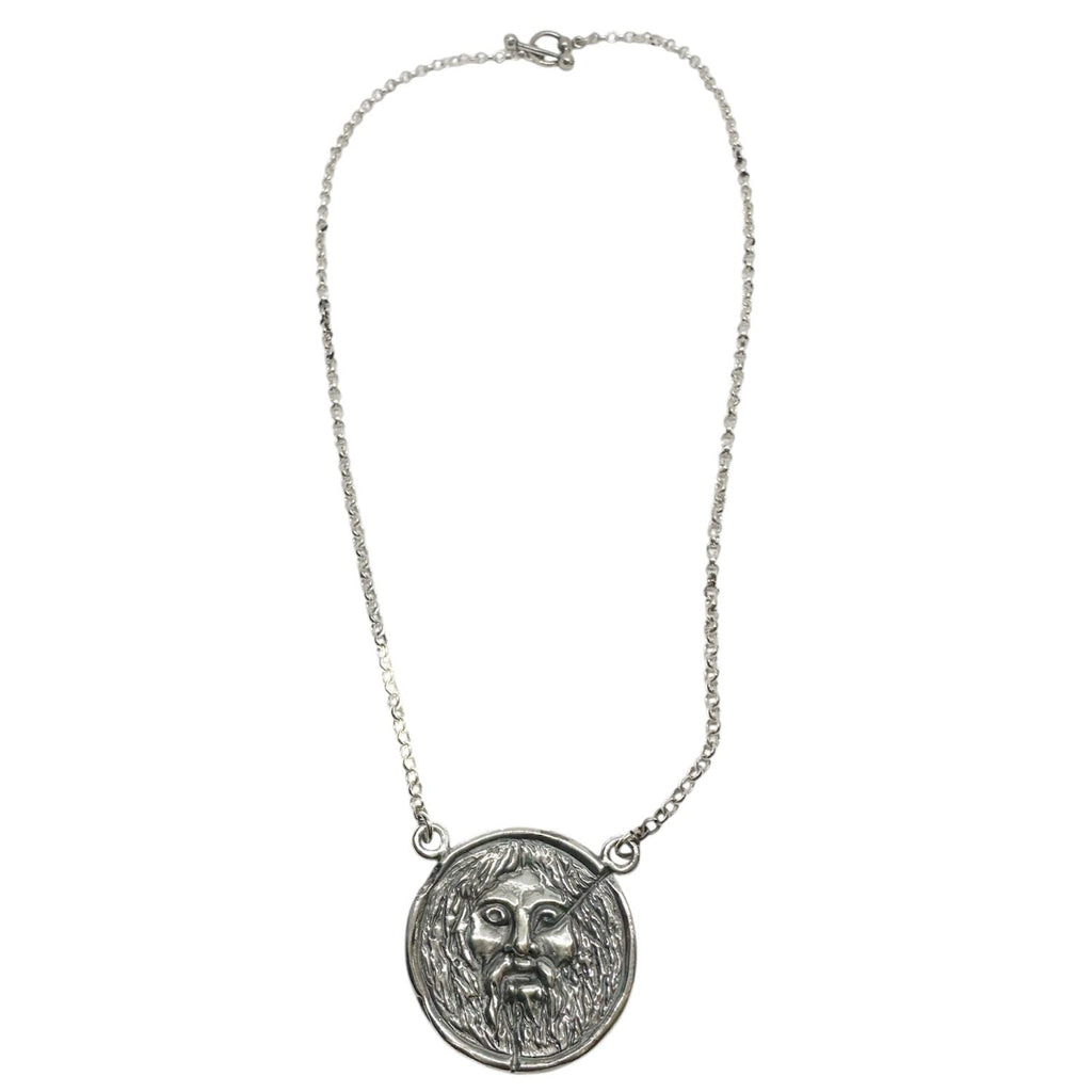 La Bocca della Verità Pendant Necklace – Handmade Sterling Silver 925 – Mouth of Truth