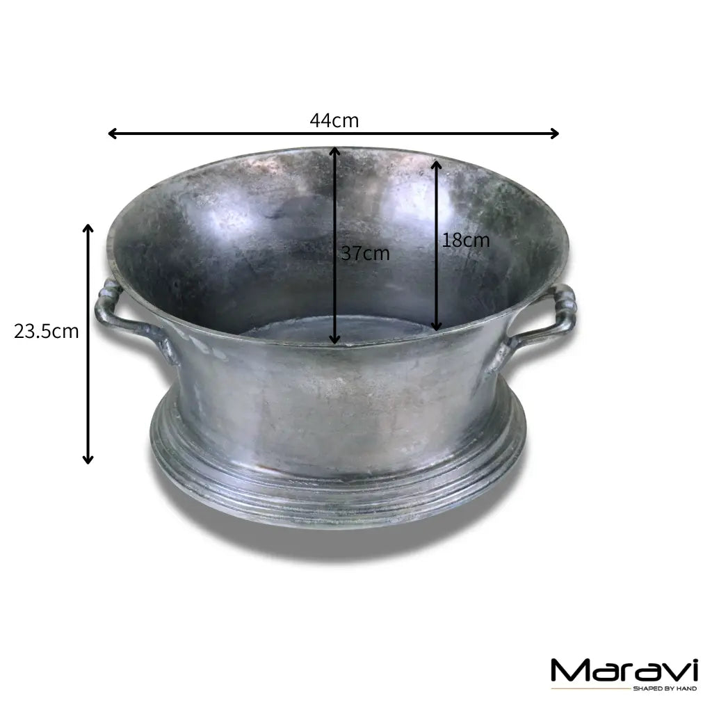 Moyar Large Champagne Ice Bucket Bath Distressed Finish