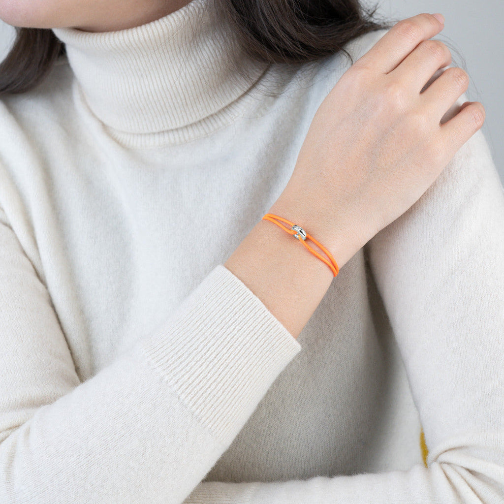 Mini Silver Soho Diamond Cord Bracelet