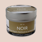 NOIR - Black Pepper, Patchouli and Sandalwood - handmade soy candle - 100g