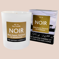 NOIR - Black Pepper, Patchouli and Sandalwood - handmade soy candle - 200g - white glass