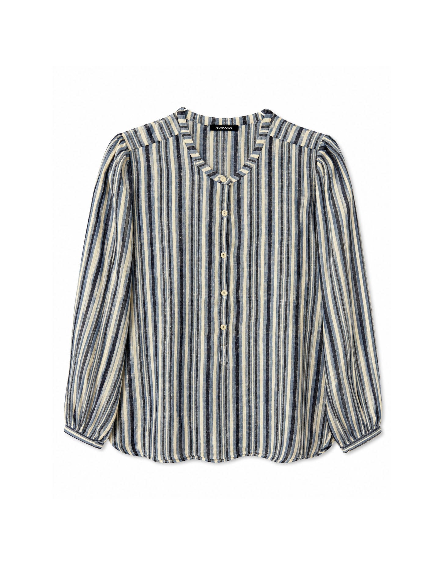 nora blouse | sargasso sea stripe | now £75 in the sale