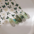 Hello Claws | Vintage Green Butterfly Nail Deco Sticker