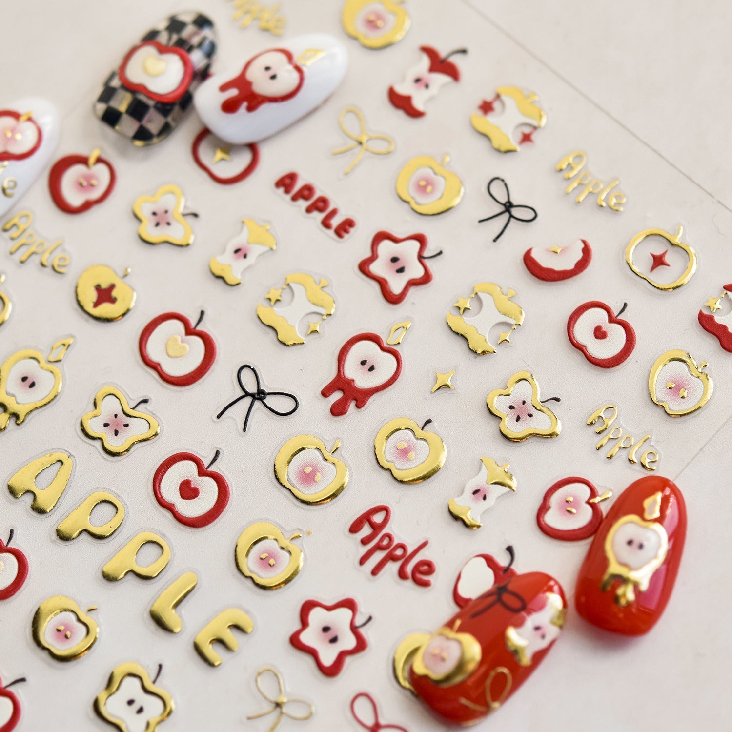 Hello Claws | Red Apple 3D Nail Deco Sticker