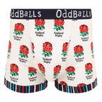 Mens England Rugby Boxer Shorts - Soft Cotton Sports Underwear