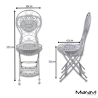 Odal 3 Piece Oval Garden Table and Chairs