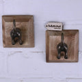 Odhari Dog Tail Hooks Set of 2 Antique Silver or Gold