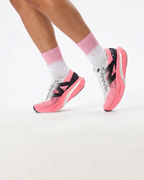 Performance Running Socks - Quarter Crew Flash Pink
