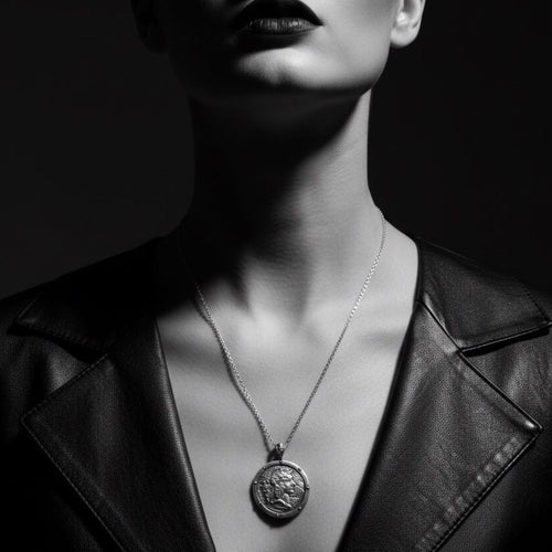 Ancient Coin Pendant Necklace – One of a Kind – Handmade Sterling Silver 925 – Hand-Carved Coin Replica