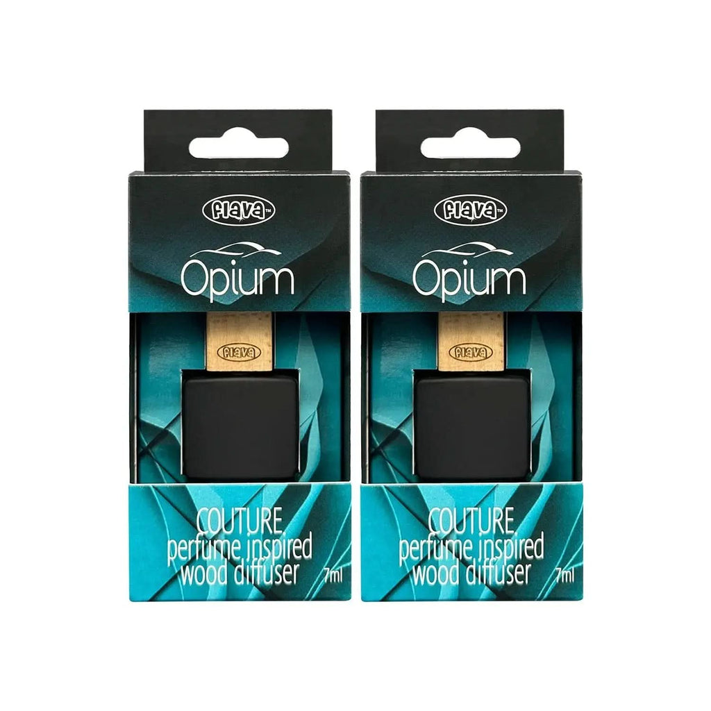Flava Couture Wood Car Air Freshener - Opium