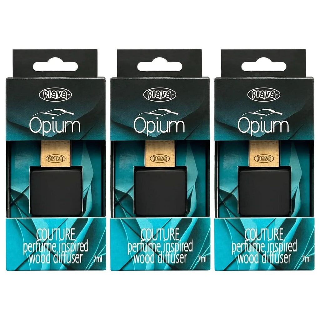 Flava Couture Wood Car Air Freshener - Opium