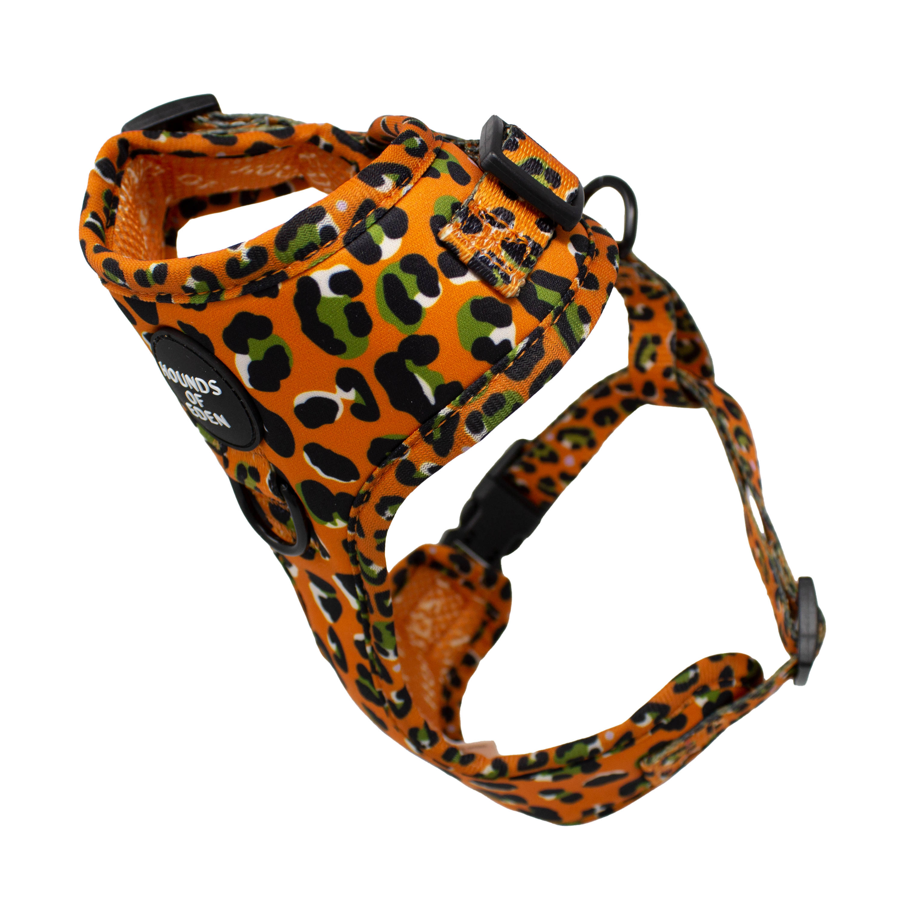 Burnt Orange Leopard Design Dog Collar