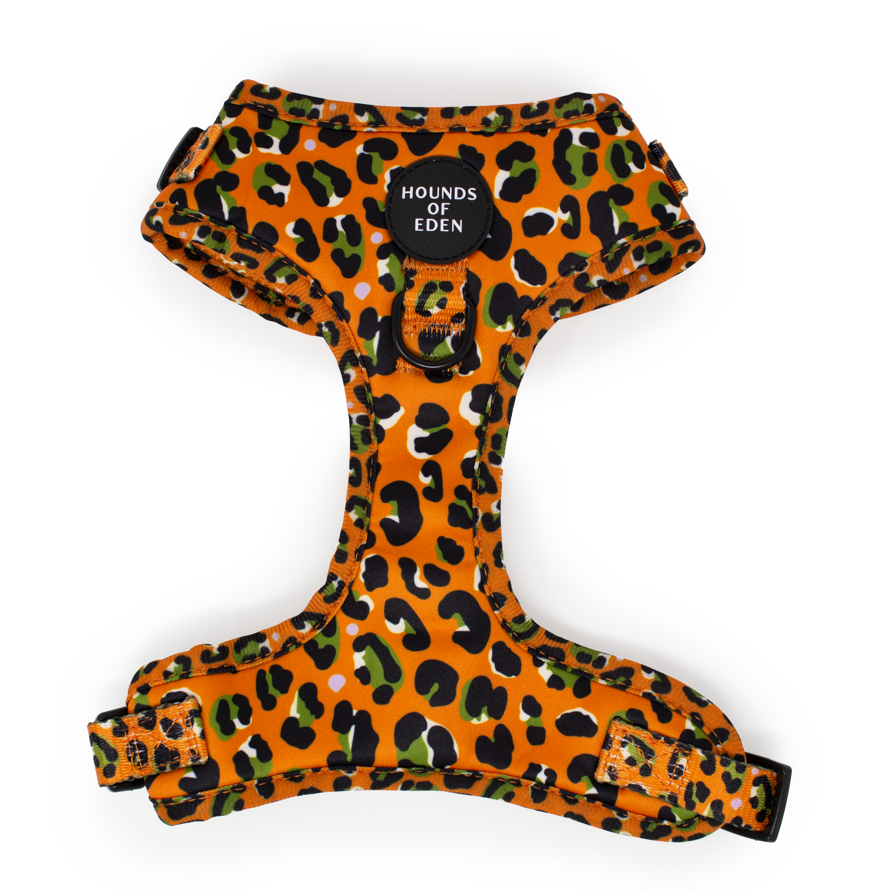 Burnt Orange Leopard Design Dog Collar