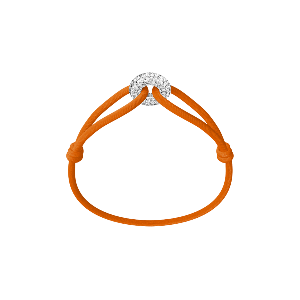 Silver Soho Pavé Cord Bracelet