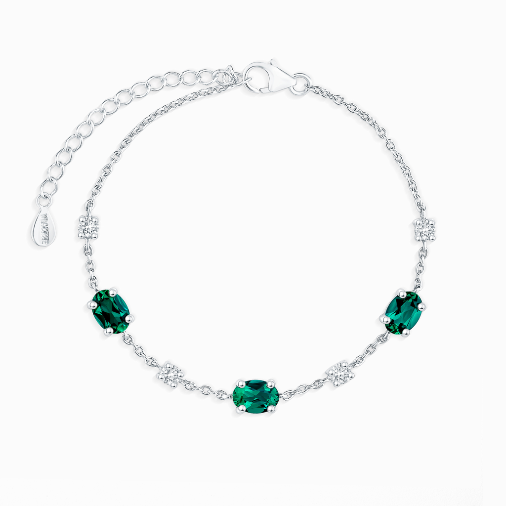 Emerald Bracelet in Sterling Silver