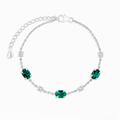 Emerald Bracelet in Sterling Silver