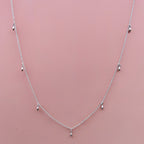 Rice Grain Sterling Silver Charm Necklace