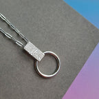 Contrasting Chunky Textured Sterling Silver Necklace