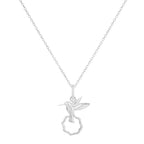 Humming Bird Sterling Silver Chain Necklace