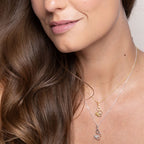 Bumble Bee Honeycomb Sterling Silver Necklace