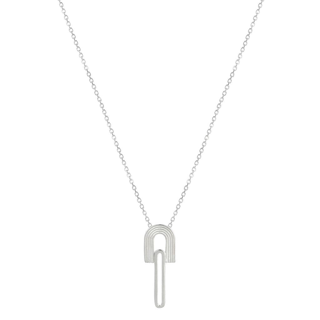 Rainbow Sterling Silver Chain Necklace