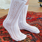 12 Pair Soft Cotton Rich Knee High White Uniform Kids Socks for School