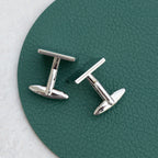 Personalised Contemporary Silver Plated Square Cufflink Set