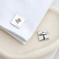 Personalised Silver Top Hat Cufflinks