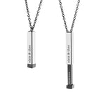 Personalised Men's Silver Hidden Message Capsule Necklace