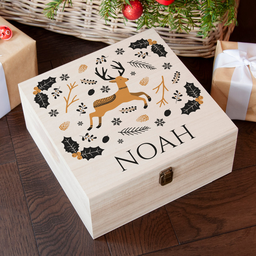 Personalised Scandi Deer Christmas Eve Box