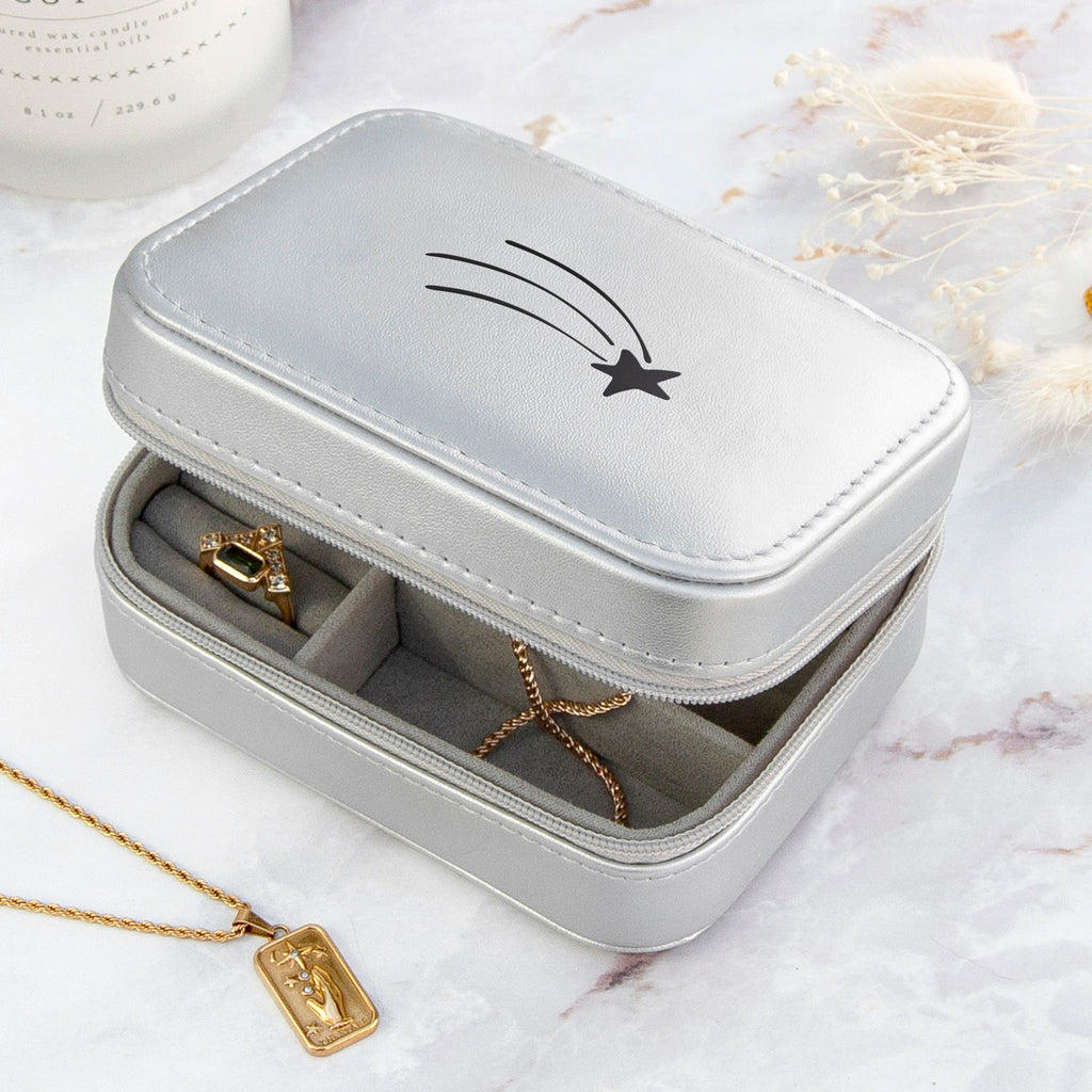 Customisable Silver Shooting Star Jewellery Case