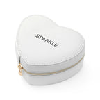 Personalised Bold Message White Heart Jewellery Case
