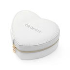 Personalised Bold Message White Heart Jewellery Case