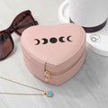 Customisable Moon Phase Pink Heart Jewellery Case