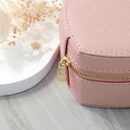 Personalised Bold Message Pink Heart Jewellery Case