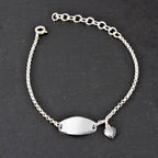 Personalised Kid's Sterling Silver Bracelet with Heart Charm