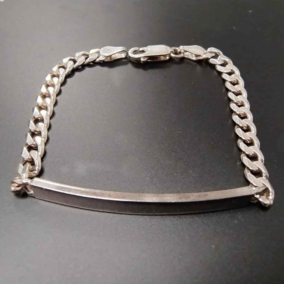 Personalised Child's Sterling Silver Chain and Link Bracelet
