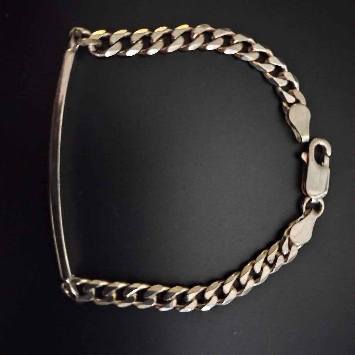 Personalised Child's Sterling Silver Chain and Link Bracelet