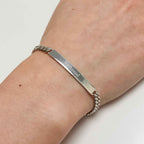 Personalised Child's Sterling Silver Chain and Link Bracelet
