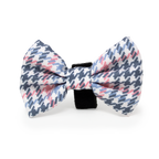 Pink Houndstooth Design Dog Bow Tie