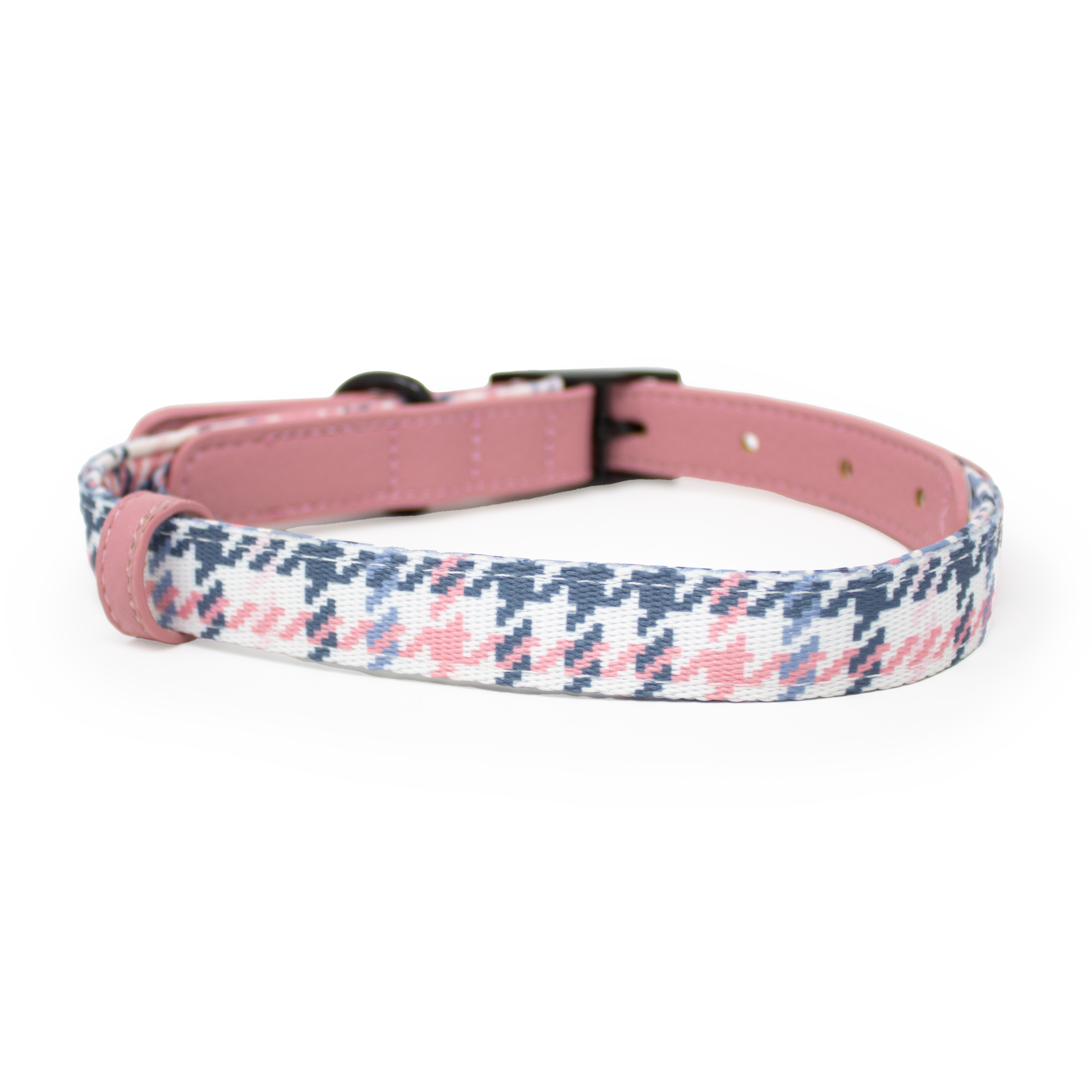 Pink Houndstooth Dog Harness (XXS-XS)