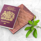 Vegan Teak Leaf Leather Passport Covers