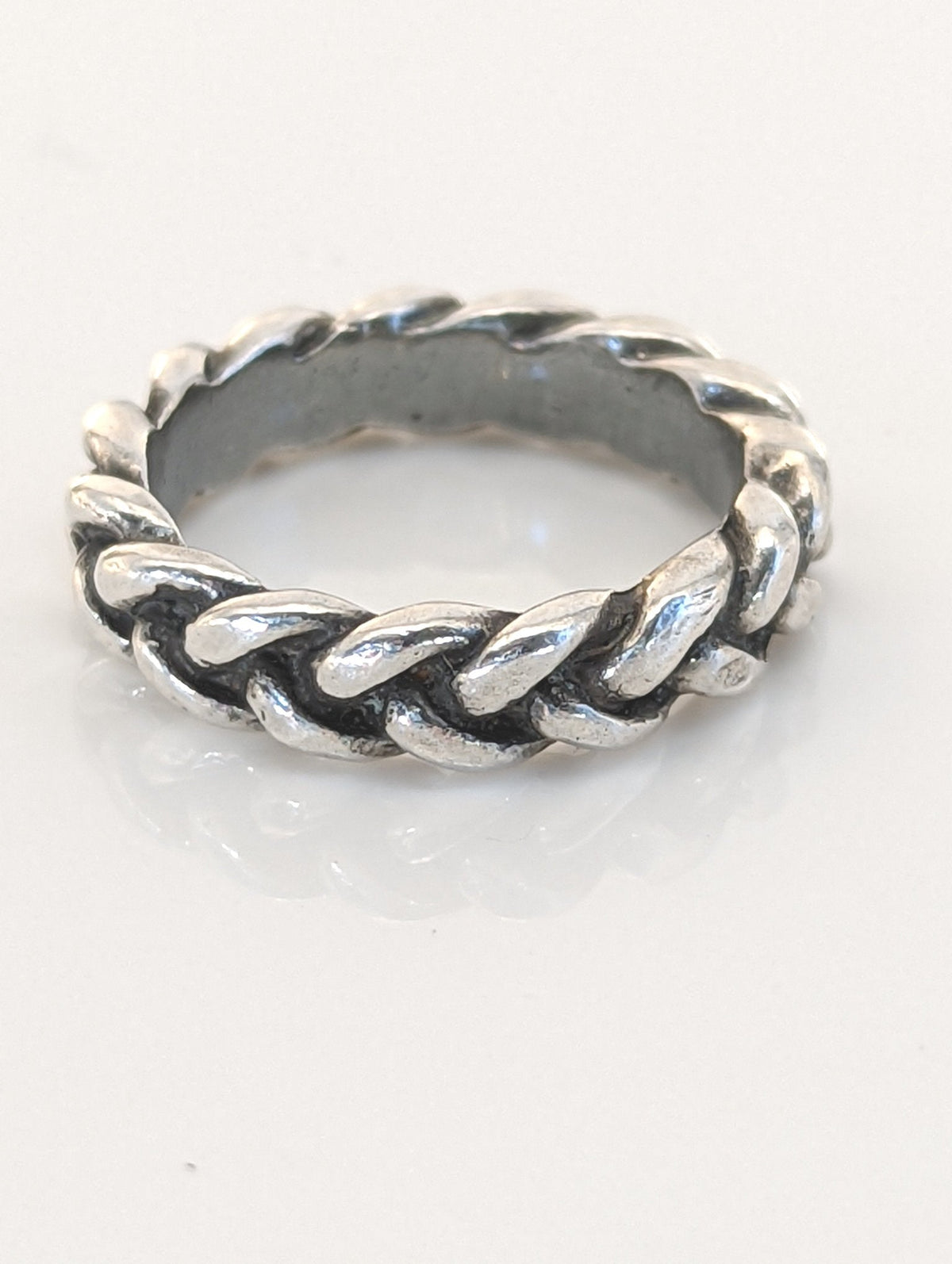 Silver Steed Plaited Ring 2