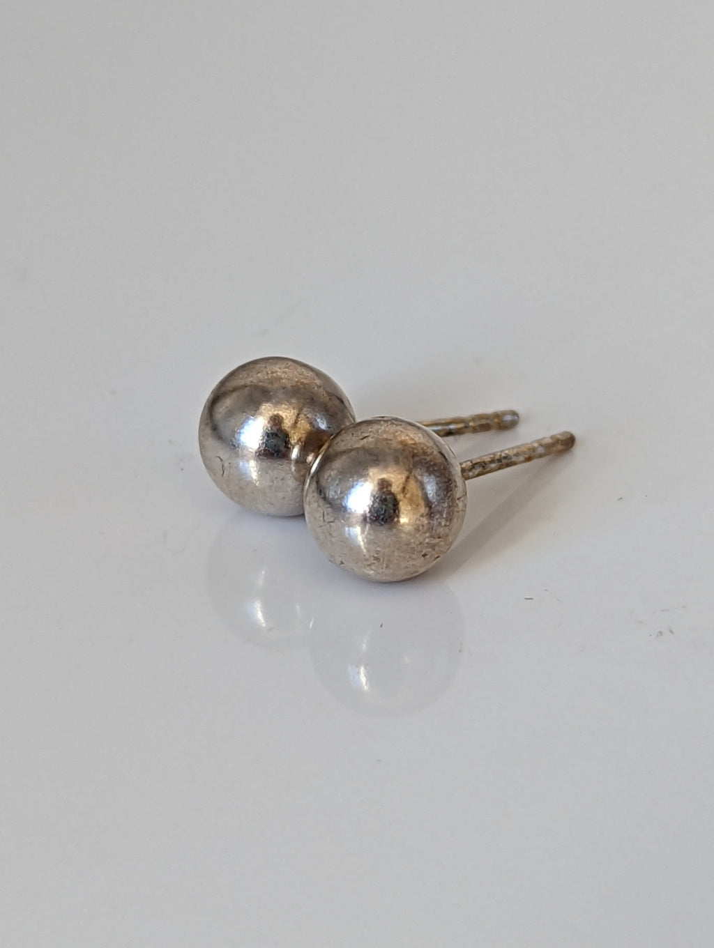Silver Steed Balls Stud Earrings