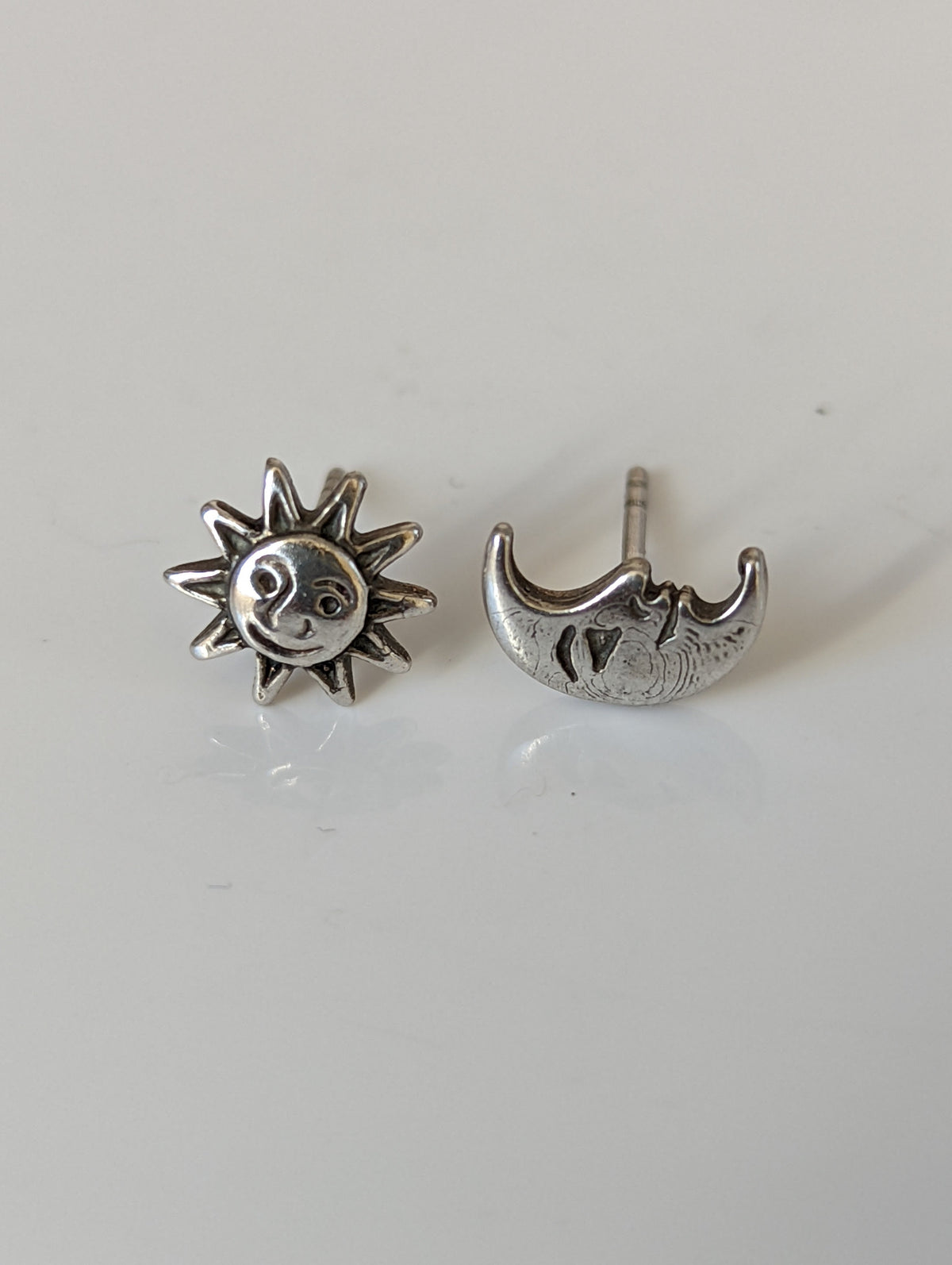 Silver Steed Day & Night Stud Earrings