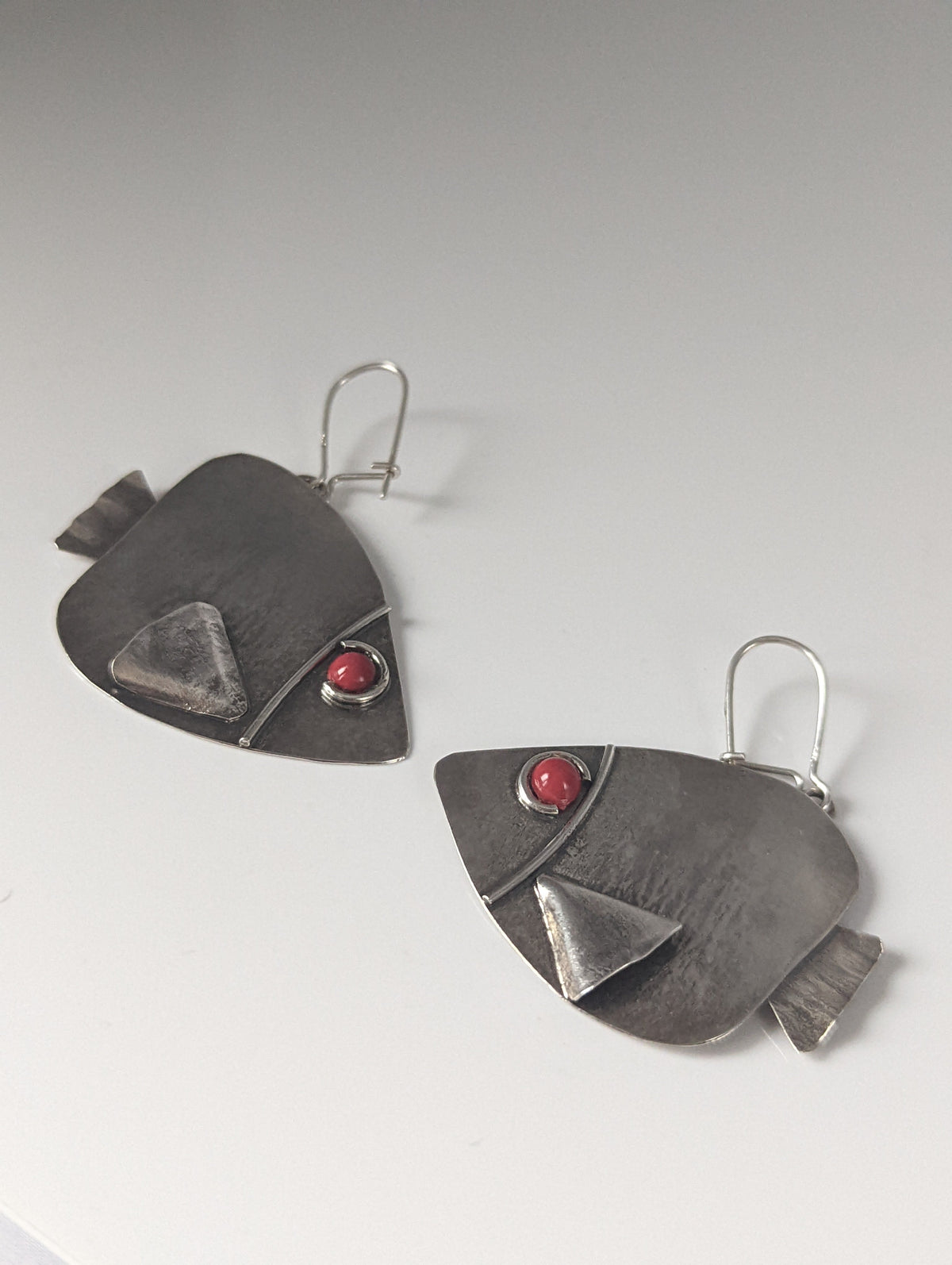 Silver Steed Angel Fish Dropped Earrings