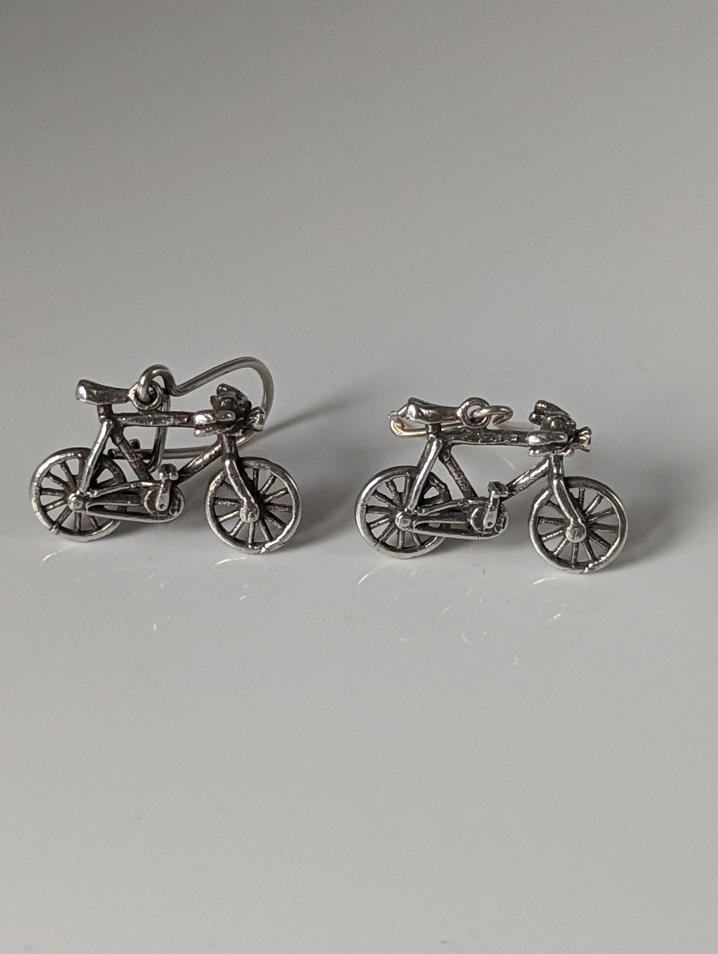 Silver Steed Bicycles Dropped Earrings