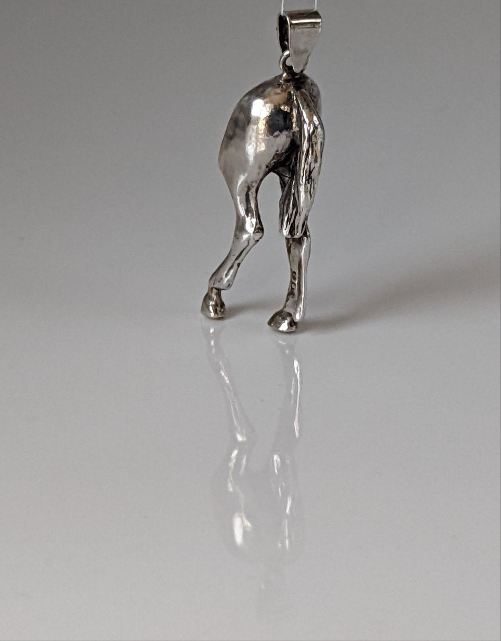 Silver Steed Hindquarters Silver Pendant
