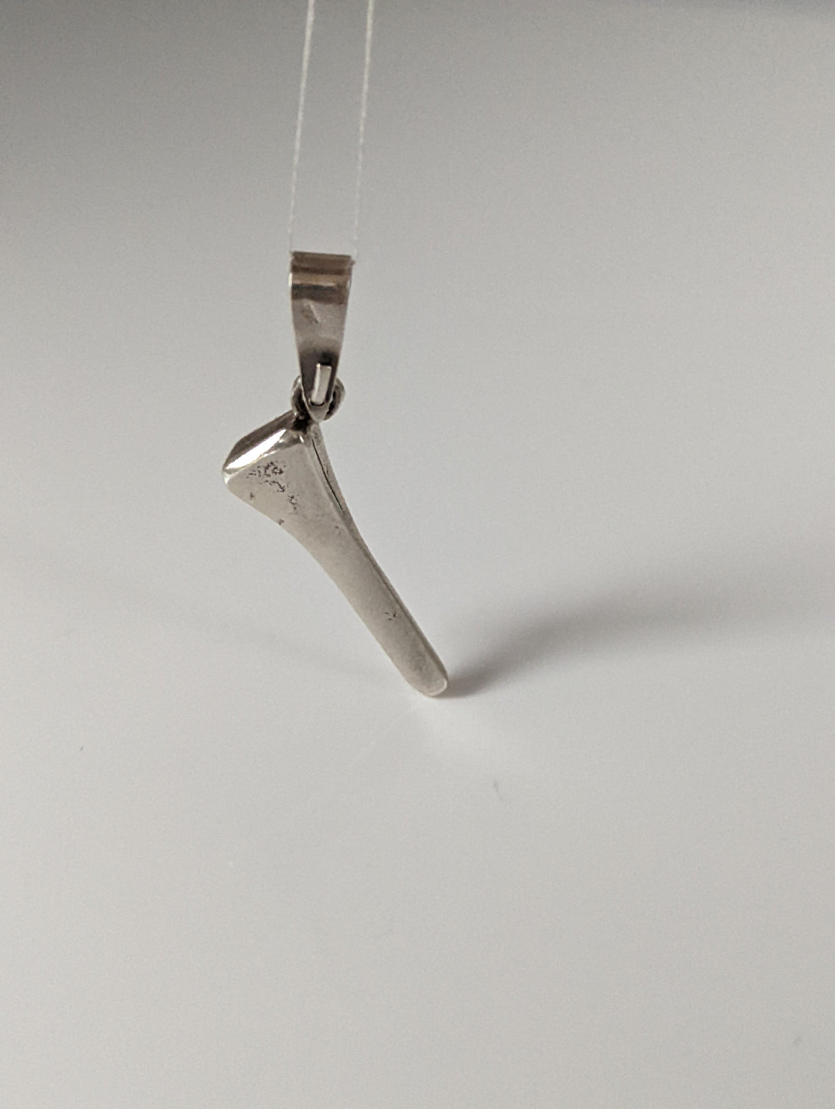 Silver Steed Horseshoe Nail Silver Pendant